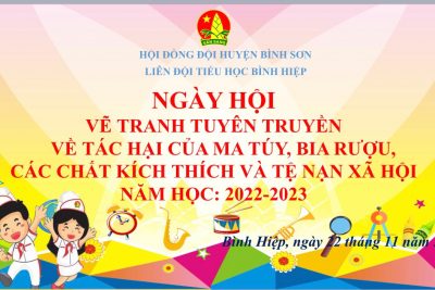 TRƯỜNG TH BÌNH HIỆP: TỔ CHỨC “NGÀY HỘI VẼ TRANH” TUYÊN TRUYỀN