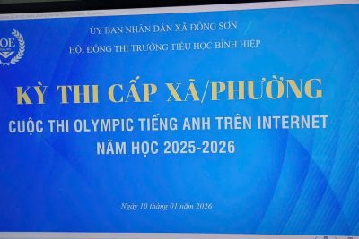 TỔ CHỨC KỲ THI OLYMPIC TIẾNG ANH TRÊN INTERNET CẤP XÃ NĂM HỌC 2025-2026