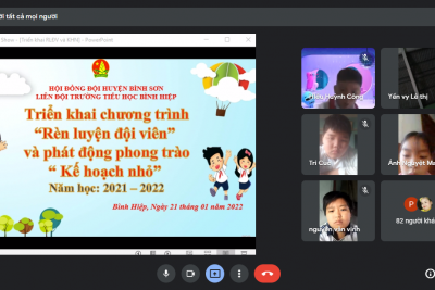 LIÊN ĐỘI TRƯỜNG TH BÌNH HIỆP TIẾP TỤC TRIỂN KHAI CHƯƠNG TRÌNH RLĐV VÀ PHÁT ĐỘNG PHONG TRÀO KẾ HOẠCH NHỎ