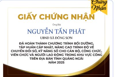 HOÀN THÀNH CHƯƠNG TRÌNH BỒI DƯỠNG , TẬP HUẤN CẬP NHẬT, NÂNG CAO TRÌNH ĐỘ VỀ CHUYỂN ĐỔI SỐ, LỸ NĂNG SỐ